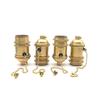 E26 E27 Lamp Holder Brass Shell Zipper Caps Double Ring Ceiling Light Accessories DIY Lampholder Screw Socket Light Base