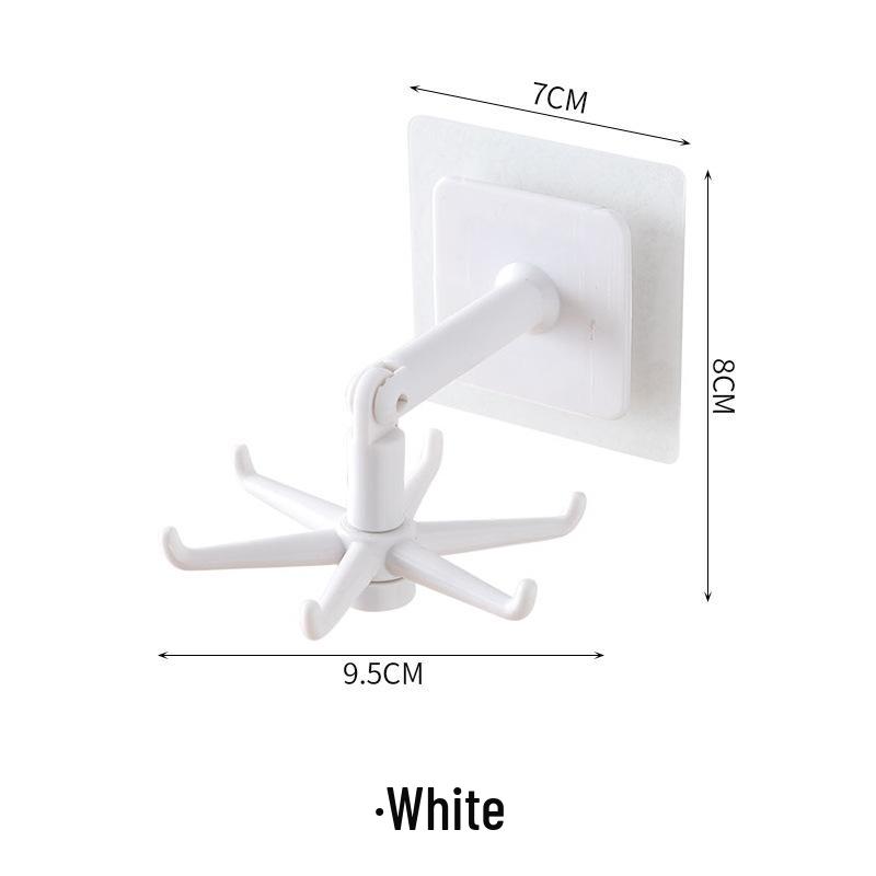 Multi-Function Rotatable Adhesive Hook for Kitchen & Bathroom Storage