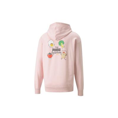 Puma Club Graphic Knit Sports Pullover Hoodie Men Tops Pink 533198-36