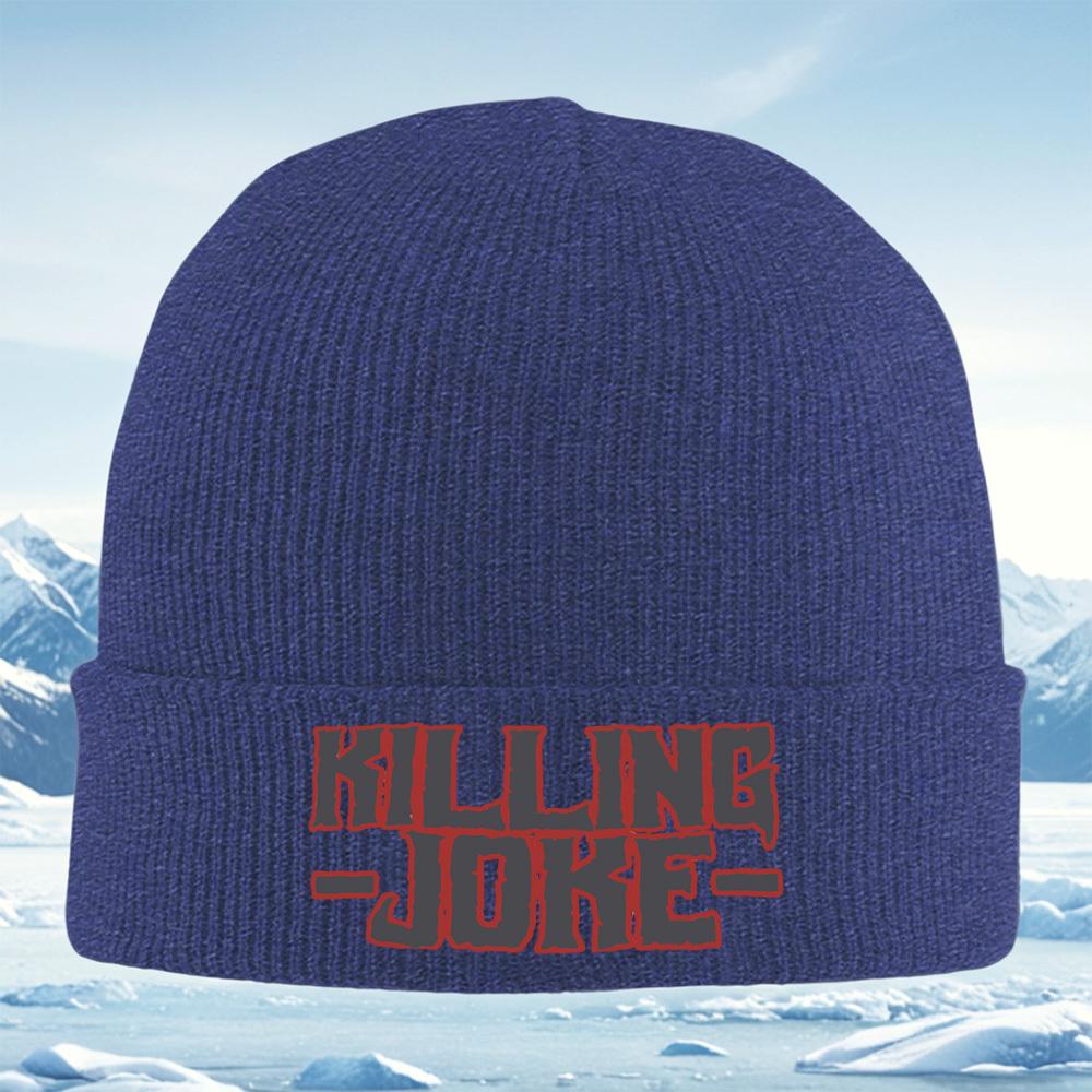 

Gray letters,red outline,black background. Men Women Unisex Knitted Hat Beanie Pullover Cap Winter Thermal Warm Christmas Outdoo