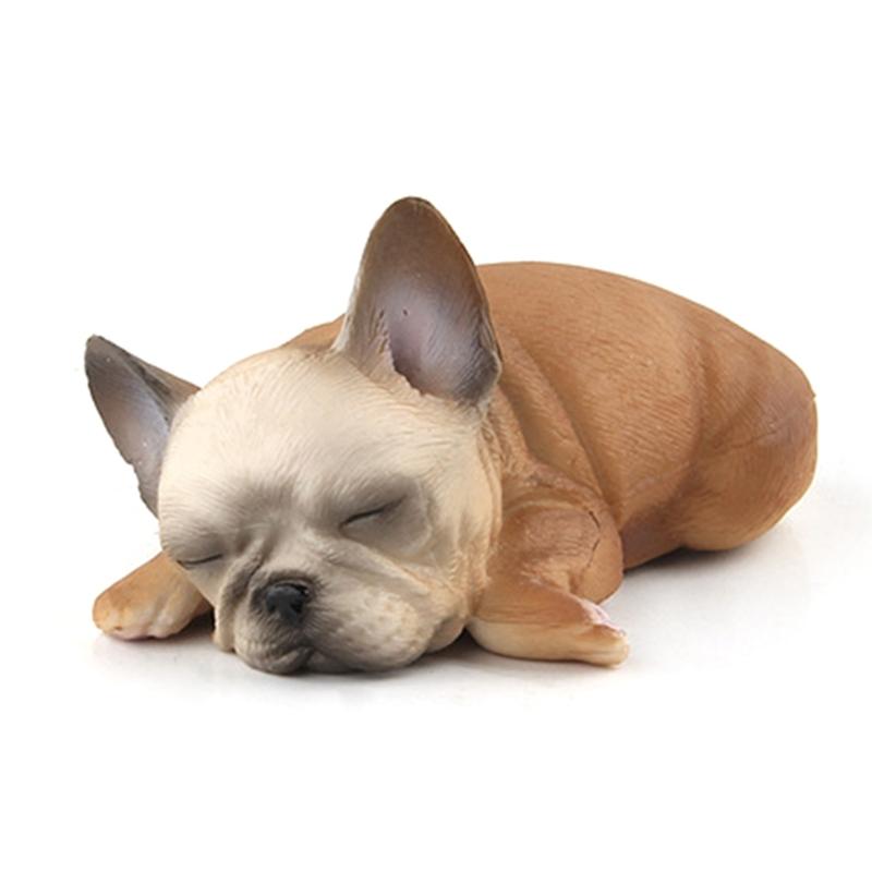 Realistic Puppy Bulldog Figurine Statue Sculpture Model for Dog Lover Collection