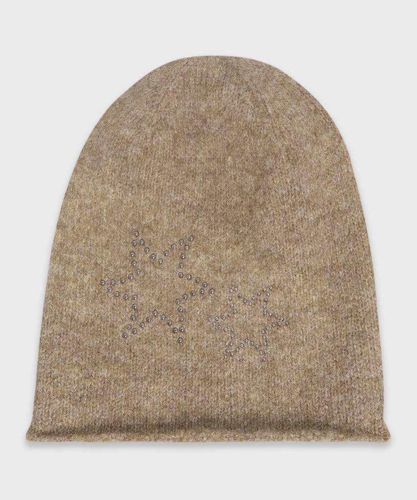 CHICKS Starfish Stud Beanie Brown