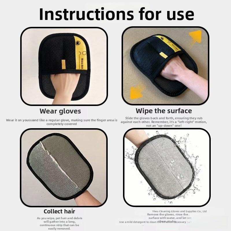 Electrostatic Pet Hair Remover Gloves for Cats