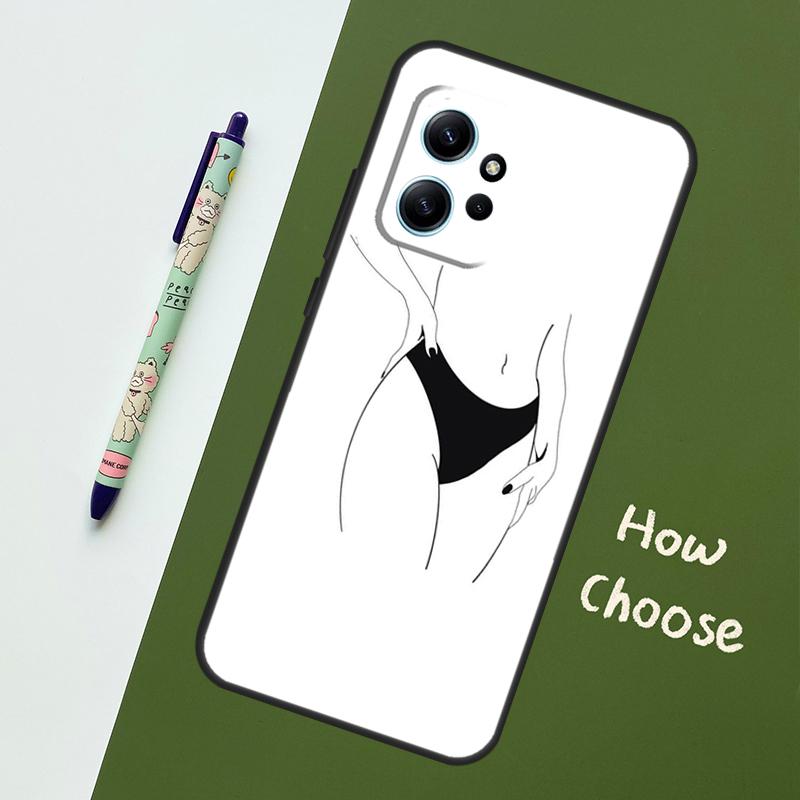 Woman Body Line Art Case For Xiaomi Redmi Note 13 11 10 12 14 15 Pro Plus Cover For Redmi 15 14C 10C 13C 12C 15C