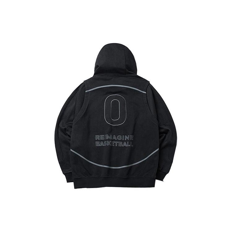 ANTA Sweatshirts Unisex Black Hooded Moderate Regular 172141702R-2