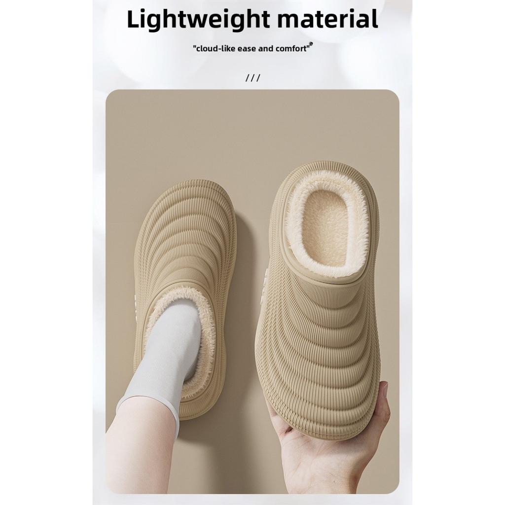 Winter Baumwollpantoffeln für Damen, Indoor Zuhause für Paare, Fleece für Wärme, Wasserdichtigkeit, Outdoor-Tragen, Rutschfeste Baumwollpantoffeln für Herren