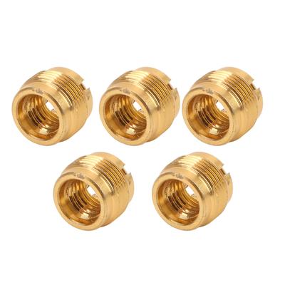 5Pcs Mic Thread Adapte 38in Female To 58in Male Adapter Gold for Mic Micphone Stand Suspension Arm