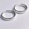 990 Sterling Silver Unisex Couple Rings - Cross Design, Adjustable, Valentine's Day Gift