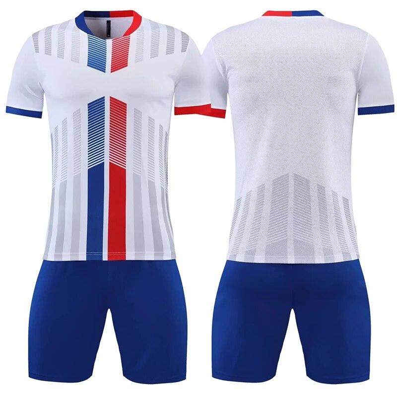 Soccer Jersey Set Men Kids Football Uniform Custom Soccer Jerseys Short Sleeve Adult Football Set Suit Tracksuit Jersey