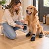 Winter Warm Boots for Outdoor Walking Waterproof Dog Shoes Small Medium and Large Dogs, Non-Slip Oxford Cloth Easy Wear Booties Muddy Paths