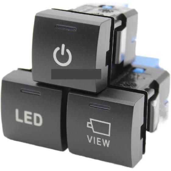 

Car Button Button Power On Off Radar Sensor Switch Accessories Fit for Camry 2018 Fit for RAV4 2020 Prado 150 Steering Wheel Buttons(LED Light)