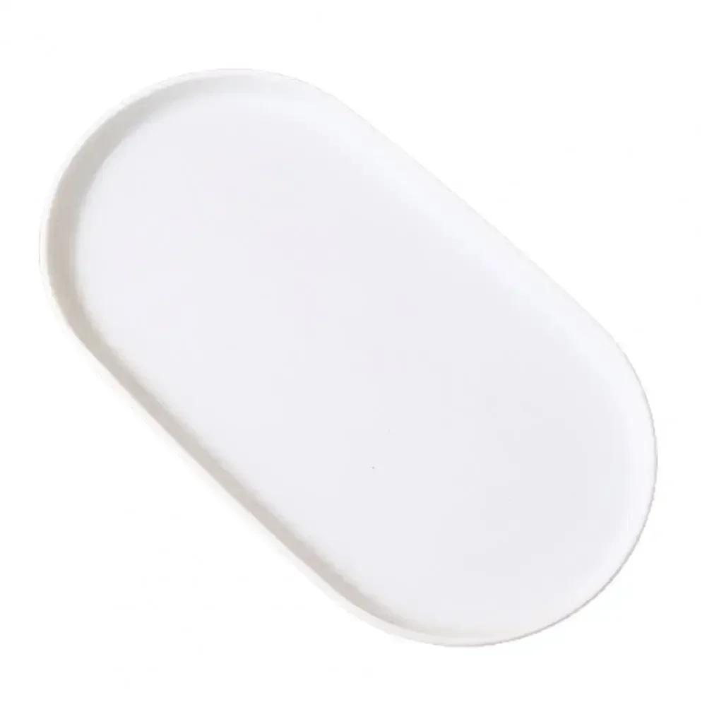 

Edge Tray Free for Dessert Serving Tray Plate Stackable Food Kitchen Fruit Food Oval Plate Bone Plate Dish Snack Smooth Reusable