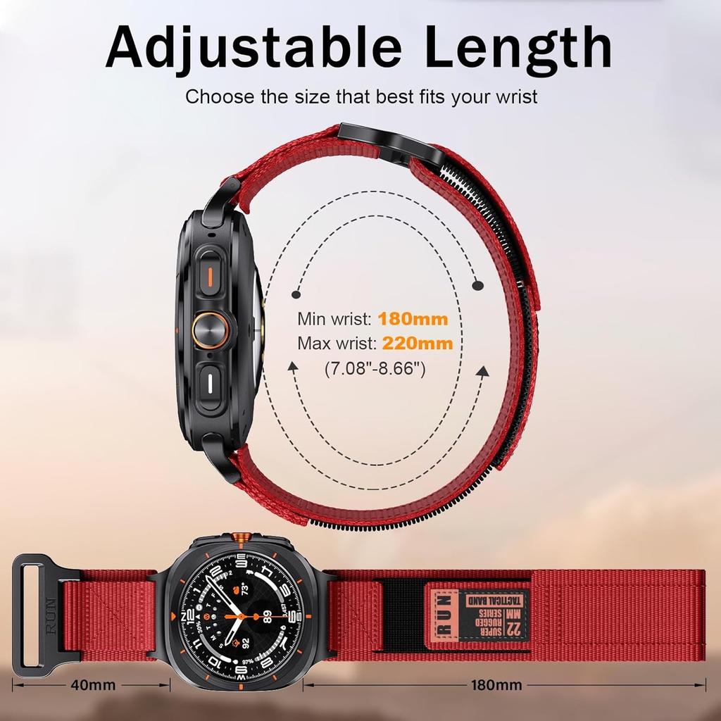 Blød Nylonrem til Samsung Galaxy Watch Ultra8 47mm Bånd Sportsrem Armbånd Til Galaxy Watch8 40 44mm Mænd Kvinder Urrem