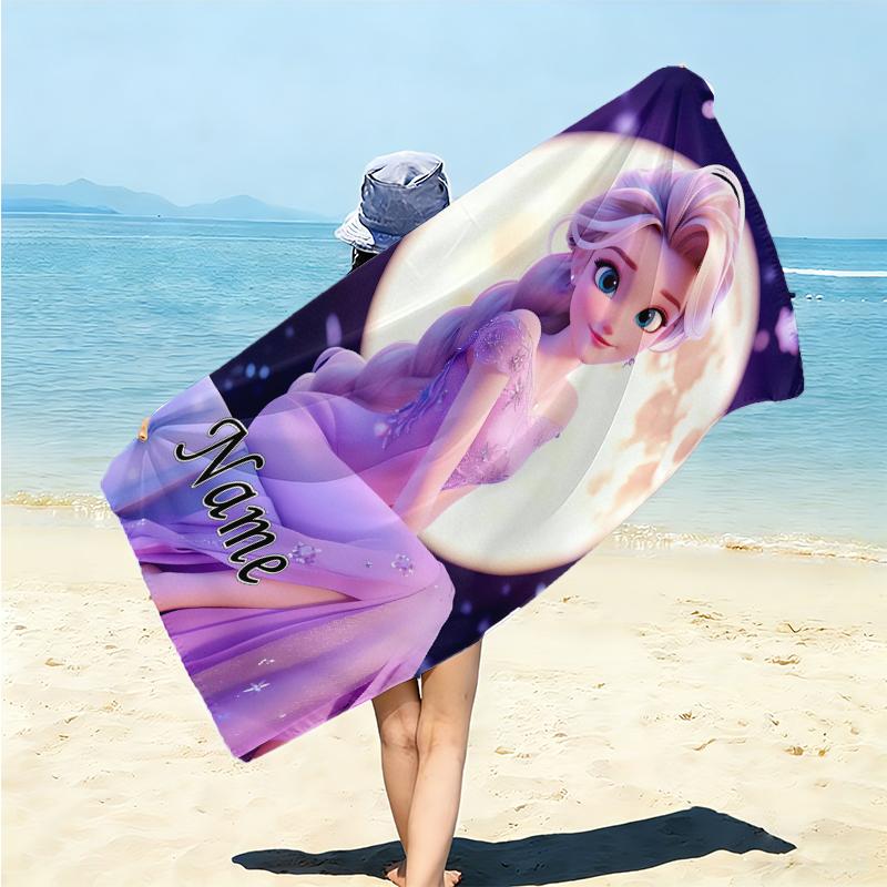 Personalized Elsa Olaf's Winter Magic Beach Towel Microfiber Beach Towel Thin Absorbent for Beach Swimming Yoga Bath Sports. 0910198