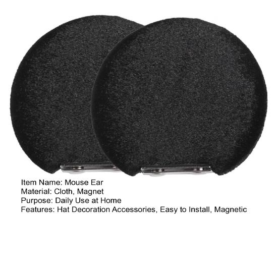 1/2/3 Pairs Baseball Cap Magnetic Mouse Ear Theme Park Halloween Cosplay Christmas Parties Trucker Hats Hoodies Magnetic Mice Ear Hat Decoration