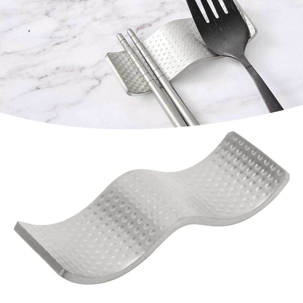 Chopstick Holder Stainless Steel Dual Use Non Stick Elegant Chopsticks Rest Stand for Spoon Fork