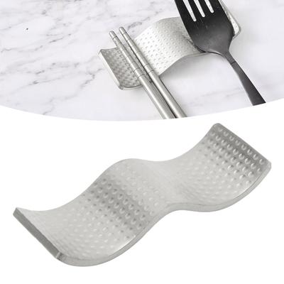 Essstäbchenhalter Edelstahl Doppelte Verwendung Antihaft Elegant Essstäbchen Ablageständer für Löffel Gabel