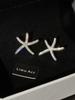 White Gold Starfish Rhinestone Stud Earrings: Elegant and Sweet Girly Style