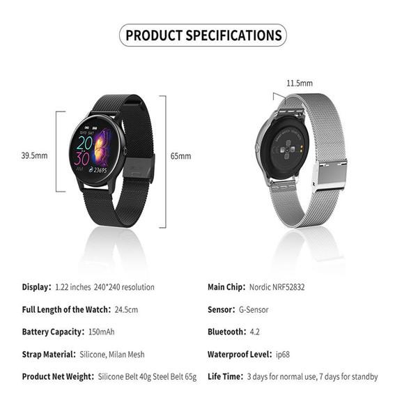 Women IP68 Waterproof Smart Watch Bluetooth Smartwatch For IPhone Heart Rate Monitor Fitness Tracker