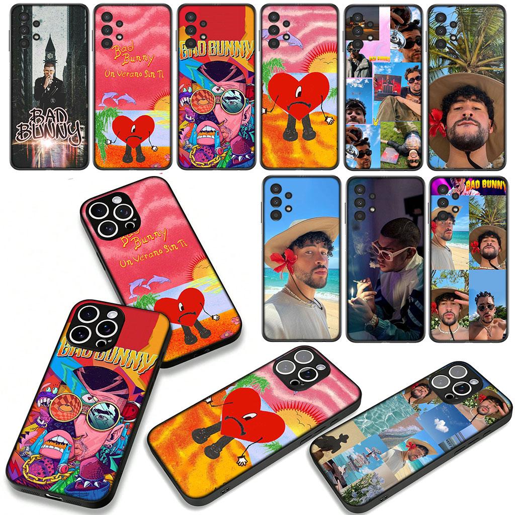 Bad Bunny Phone Cover Case for Apple iPhone 16 15 14 Plus 13 12 Mini 17 Pro Max + ProMax 16E Air 16+ Casing