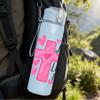 1PC Jesus Loves Me Pink Cross Heart 750ml Color Plastic Sports Water Bottle Leakproof Flip Straw Lid Suitable for Sports Office Home Use