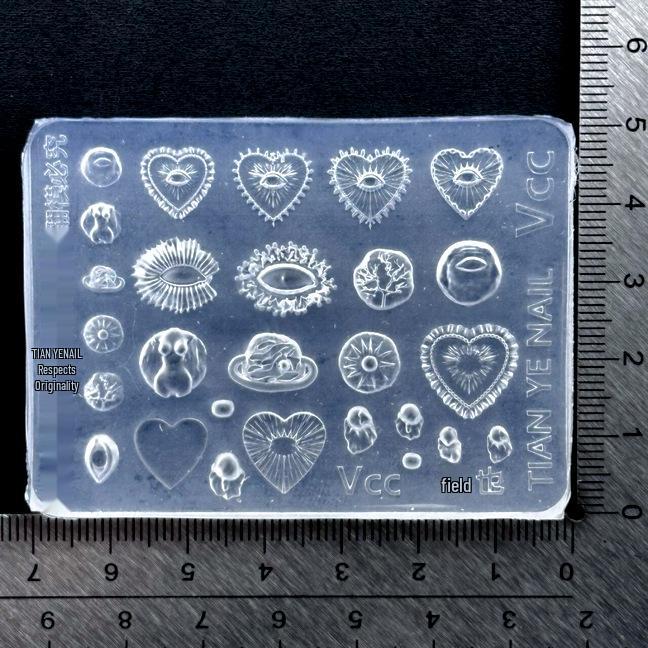 Retro Horse & Butterfly Embossed Silicone Mold for DIY Nail Art