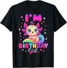 Axolotl Rainbow I'm The Birthday Girl Axolotl Birthday Party T-Shirt