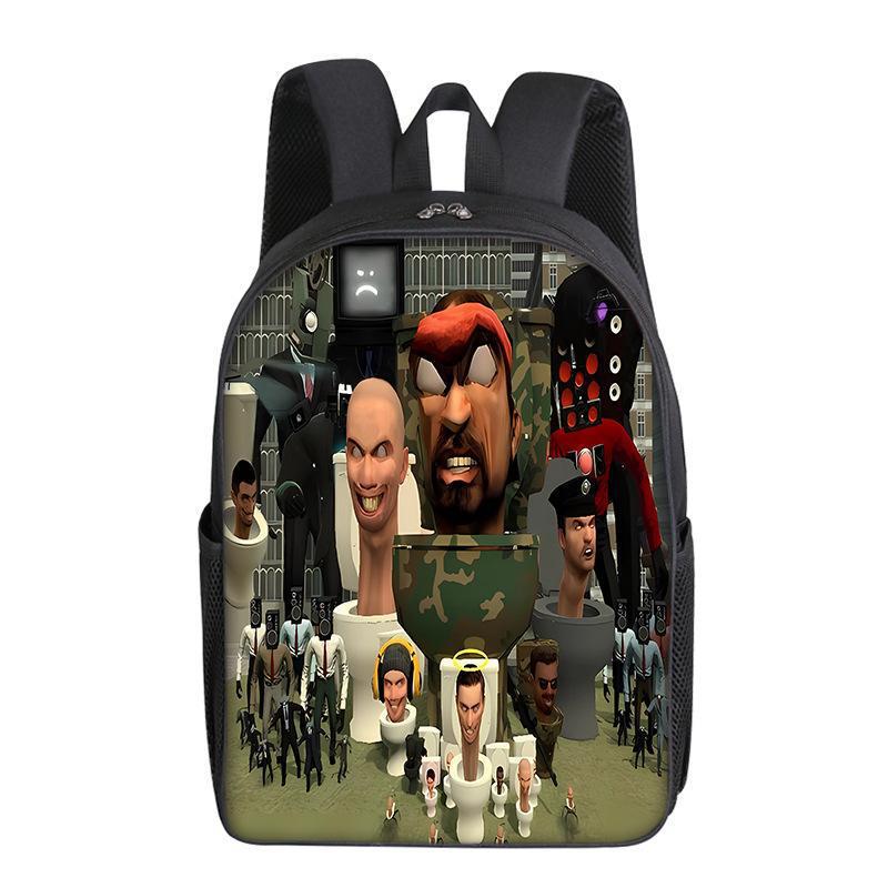 

Character Skibidi Toilet School Bag With Lightweight Polyester Lining For Kids 13