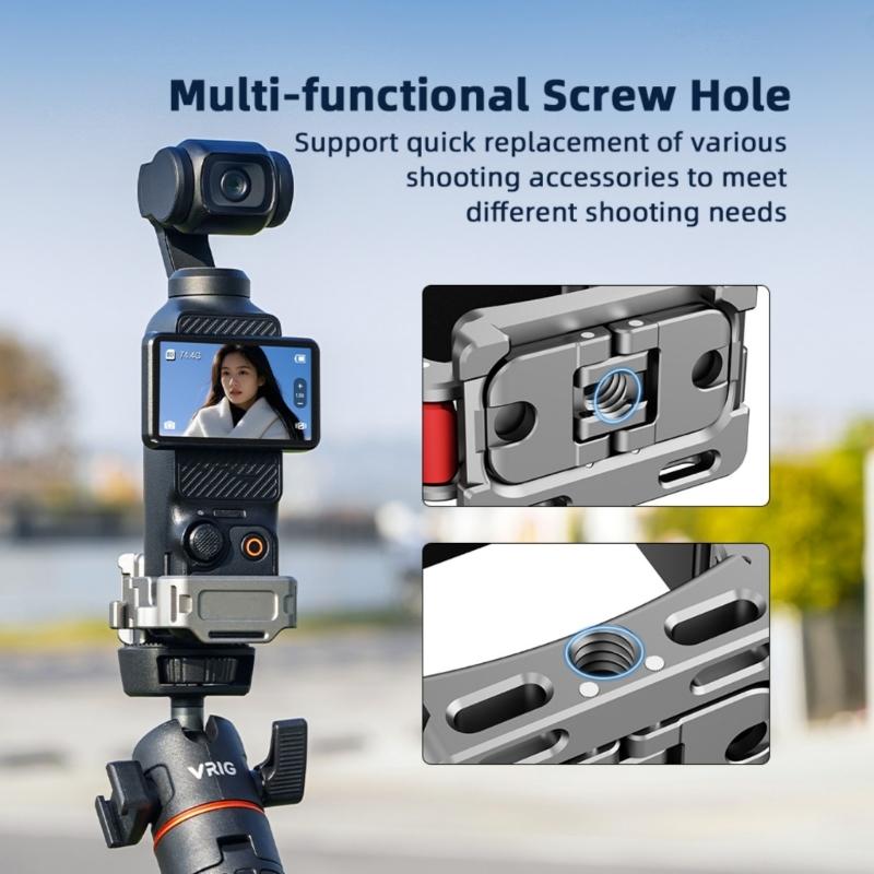 Expansion Adapter for Pocket 3 Fast Mount Replacement Cold Shoe Bracket Multifunctional Expansion Frame Accessories