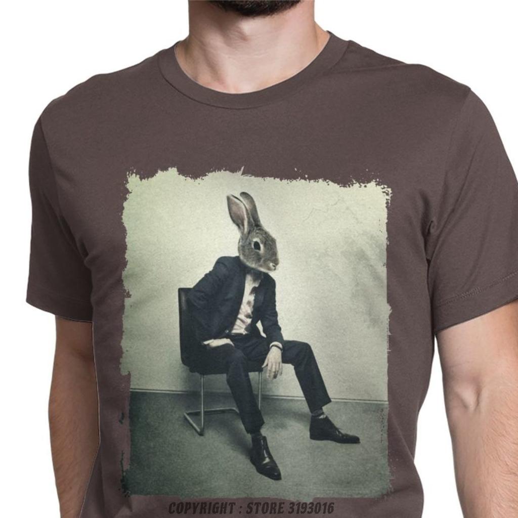 Stylish Rabbit Mens 3D Tshirts Rusty Lake Game Retro Tees Camisas O Neck Premium Cotton Sport Unisxe Tops T Shirt