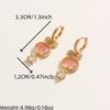 1 Pair Cute Rabbit Dangle Earrings for Women Zirconia Earring Jewelry Wedding Party Accessories