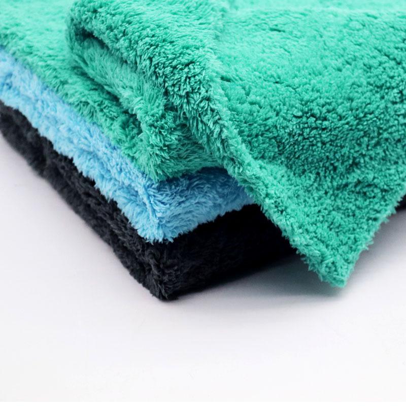 Hot Cutting Coral Velvet Microfiber Edgeless Cleaning Polishing Towel Cloth Car Detailing Super Soft Edgeless Microfiber Towel