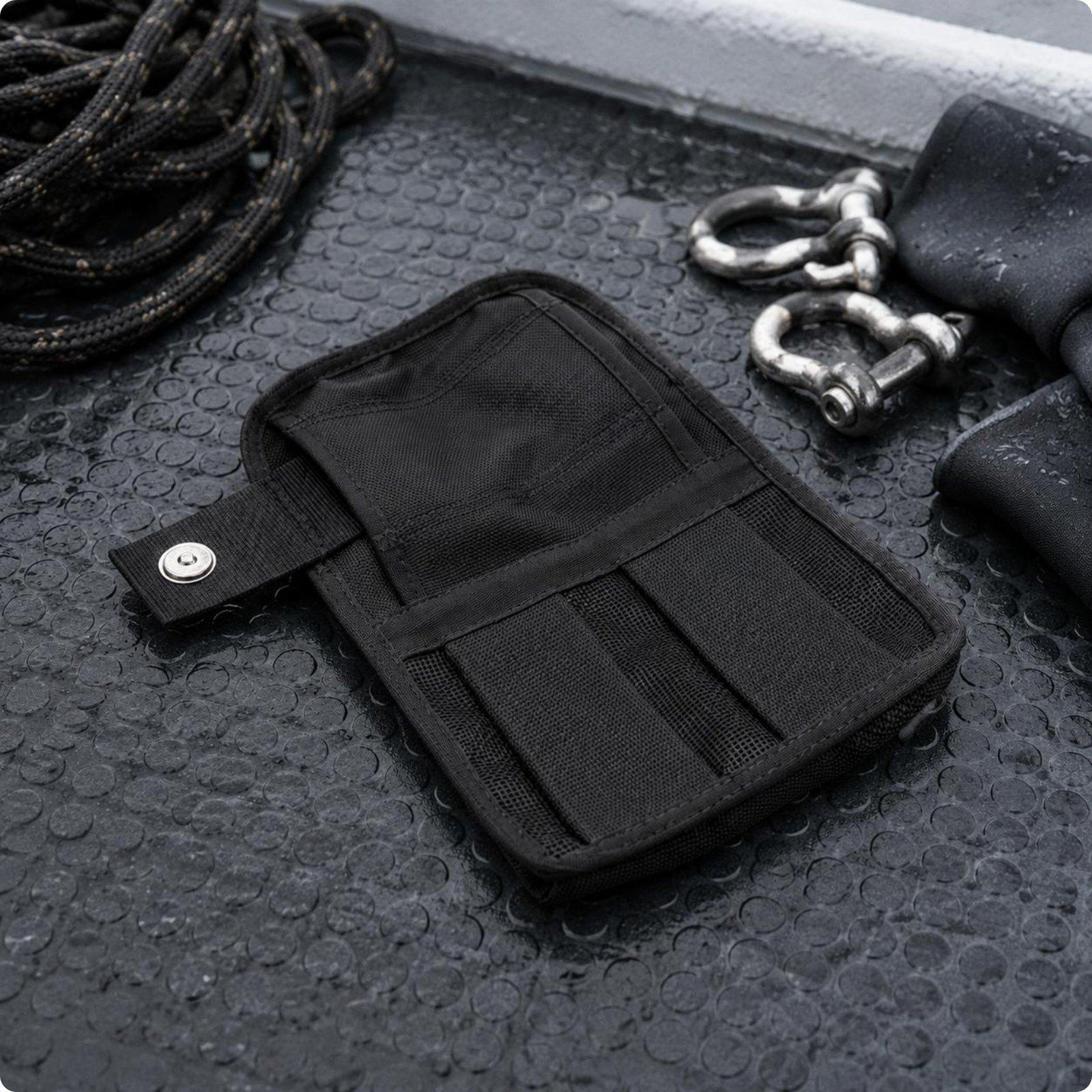 Technical Diving Pocket Zipper Dive Leg Bag Waterproof Coating Scuba for Divers Left Left Pocket