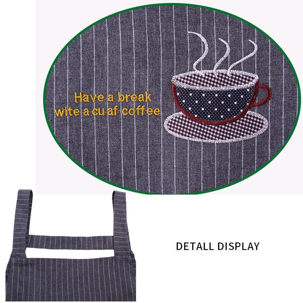 Sleeveless Women Overall Apron Cotton Cooking Smock Fashionable Work Uniform