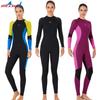 3MM Diving Suit Men's One-piece Long-sleeved Thick Warm Mercerized Velvet Women's Sunscreen Jellyfish Surfing