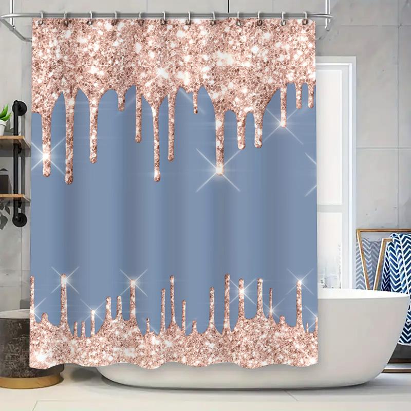 

Vibrant Floral Shower Curtain: Red Blue Flowers Design With 18 Hooks For Bathroom Decor Perfect Gift Idea W60H190(CM)-1 Pcs