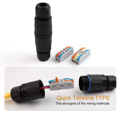 IP68 Waterproof Cable Connector Quick Connection 2 In 2 Out 3 In 3 Out 2/3 Pin Electrical Terminal Adapter Wire Connector