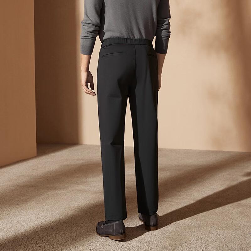 Septwolves Men's Casual Straight-Leg Elastic Waist Long Pants