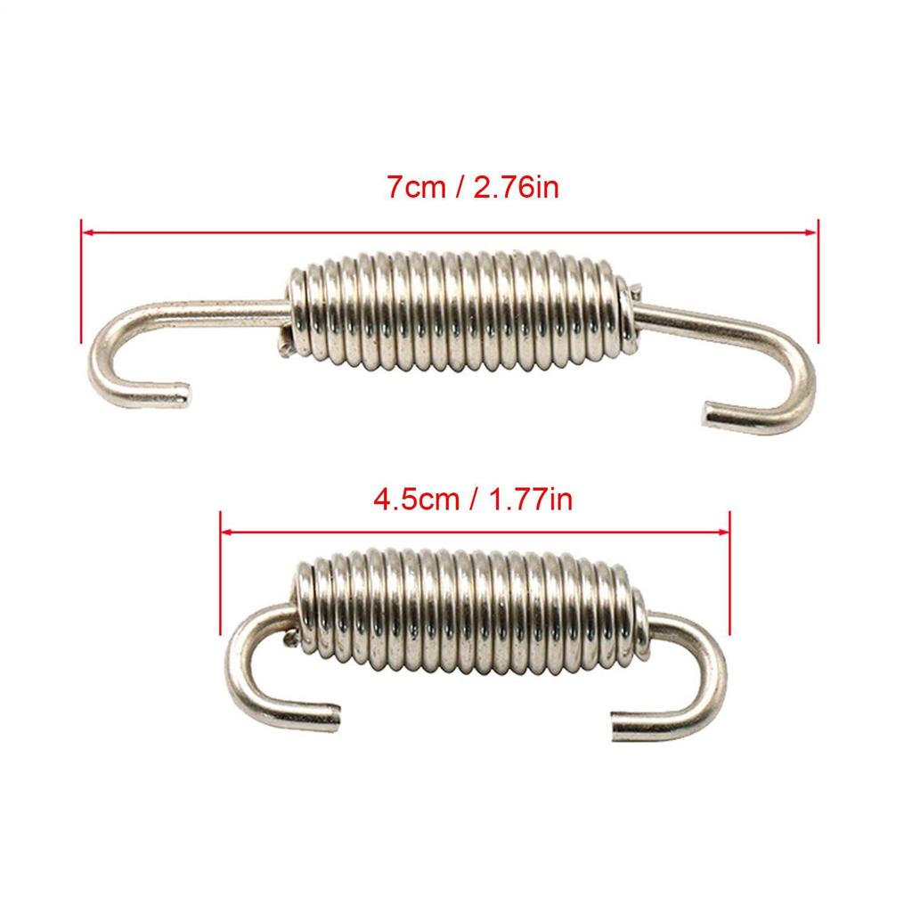 Motorcycle, Exhaust Pipe Spring, Stainless Steel Muffler Spring, Heat Resistant 272°F (1,200°C), Universal Use,