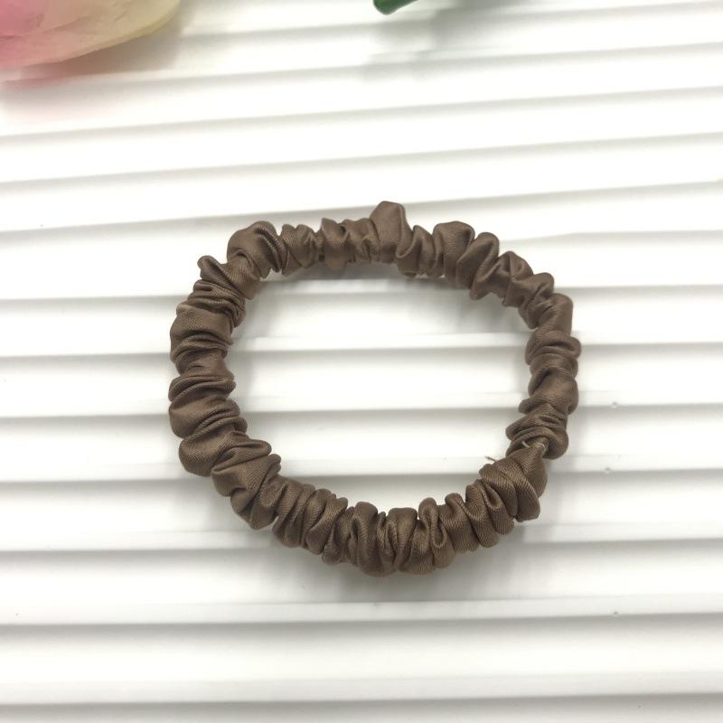 Fashionable Artificial Silk Thin Hair Tie High-Grade Satin Large Intestine Circle Women'S Headstring Hair Ornament