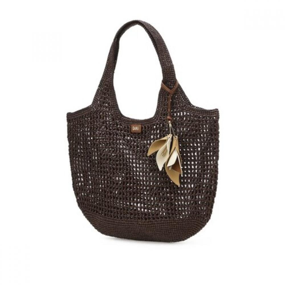 Daks Brown Raffia Twisted Mesh ShouLder Bag L Dcba6e590w3