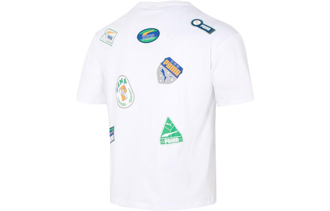 PUMA Drop Shoulder Sleeve T-Shirt Unisex White 623249-02 M