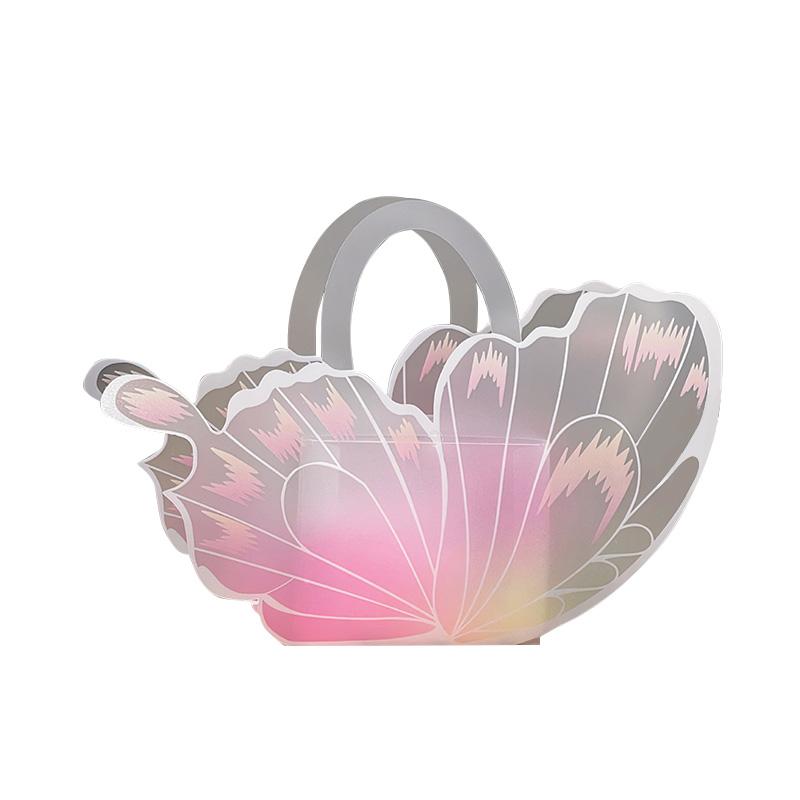 1PC Plastic DIY Dessert Storage Handbag Matte Cake Packaging Bags Packaging Material Butterfly Wings Shape Festival Party