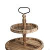 2 Tier Serving Tray Dessert Stand Accessories Multifunctional Round Wood for Wedding Display Rack