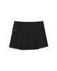 Miseki Seoul Pleats Wrap Mini Skirt Black