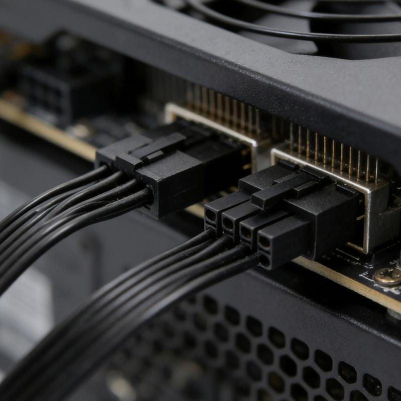 8pin (6 + 2) Stromkabel mit verlängerter Länge, verzinnte Kupferleiter für eine zuverlässige Grafikkartenverbindung in PC-Builds