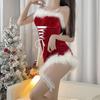 Christmas Wear Atmosphere New Year's Robe Small Short Skirt Women's Sexy Christmas Themed Skirt Dress