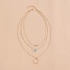 Simple Geometric Circle Multi-layer Alloy Stacked Women's Necklace