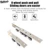 Sliding Door Roller 2Pcs Pulley Track 4Wheels and 8Wheels Anti Rust Smooth Bearing for Home Office Doors