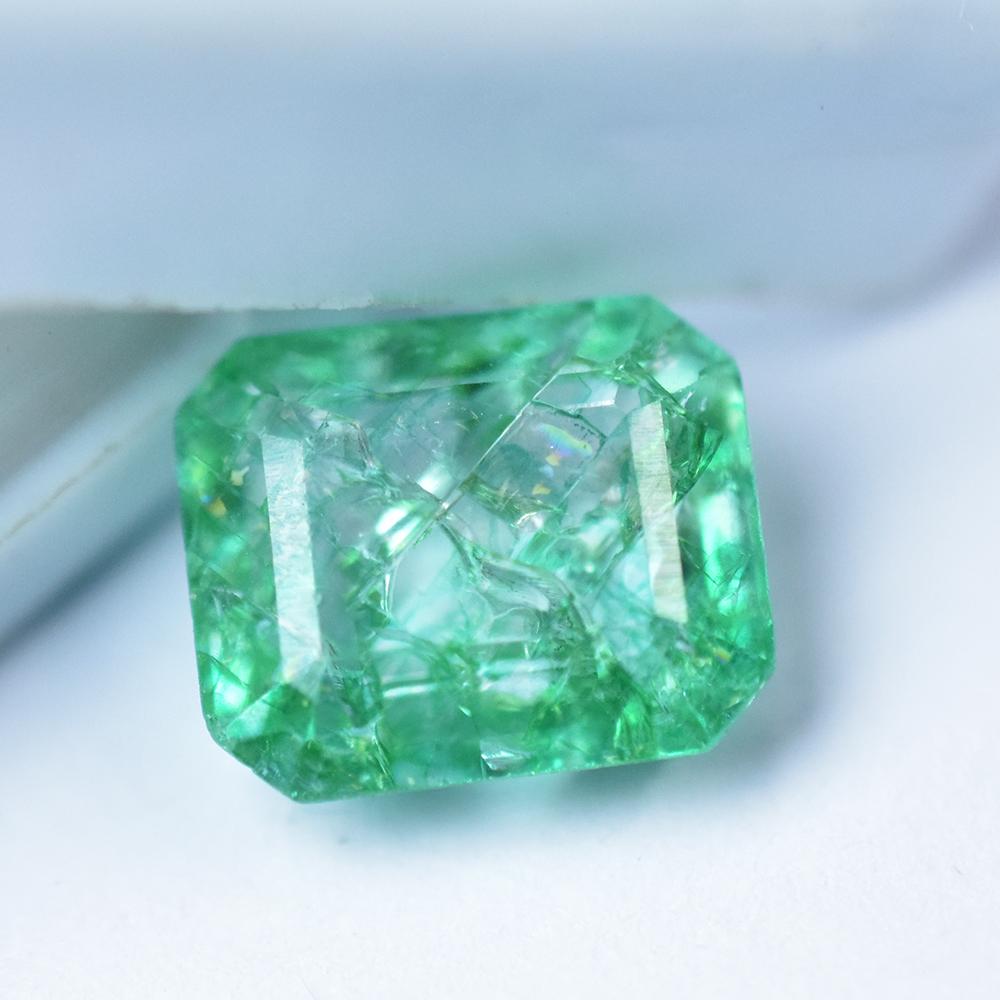 6.35 Ct Emerald Cut COLOMBIAN Green Emerald NATURAL Loose Gemstone